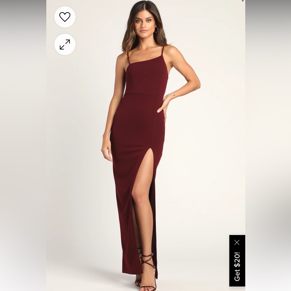 Lulu's In My Love Burgundy Sleeveless Burgundy Maxi Dress